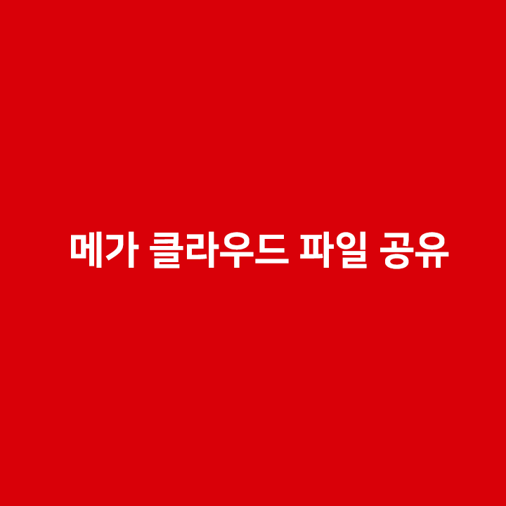 메가 클라우드 파일 공유